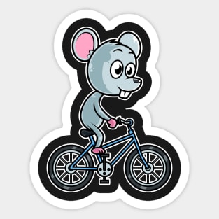 Mouse Bicycle Cyclist Cycling graphic Sticker